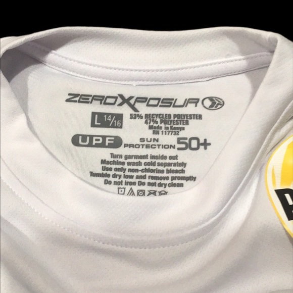 NWT ZERO XPOSURE Swim/Sun Top, UPF 50+,‎ Sustainable, Size L (14/16) - Picture 2 of 10